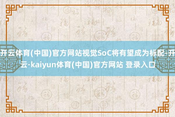 开云体育(中国)官方网站视觉SoC将有望成为标配-开云·kaiyun体育(中国)官方网站 登录入口