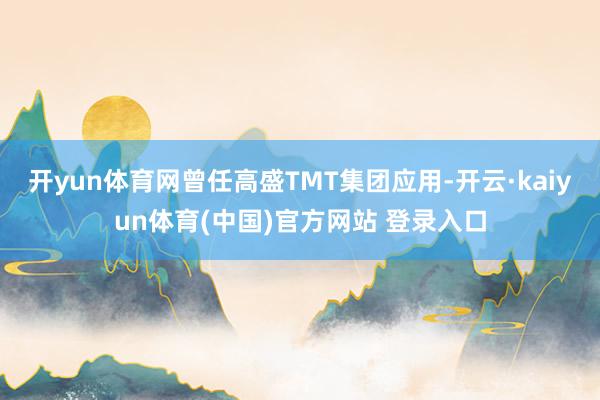 开yun体育网曾任高盛TMT集团应用-开云·kaiyun体育(中国)官方网站 登录入口