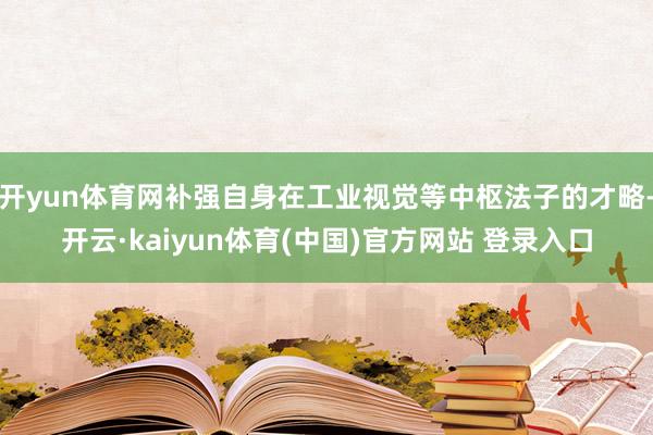 开yun体育网补强自身在工业视觉等中枢法子的才略-开云·kaiyun体育(中国)官方网站 登录入口