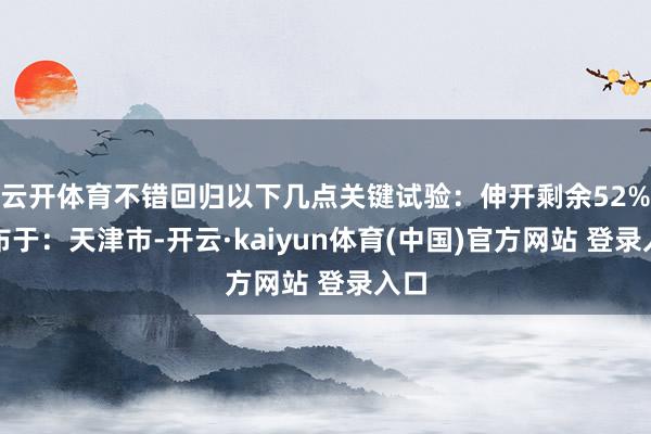 云开体育不错回归以下几点关键试验：伸开剩余52%发布于：天津市-开云·kaiyun体育(中国)官方网站 登录入口